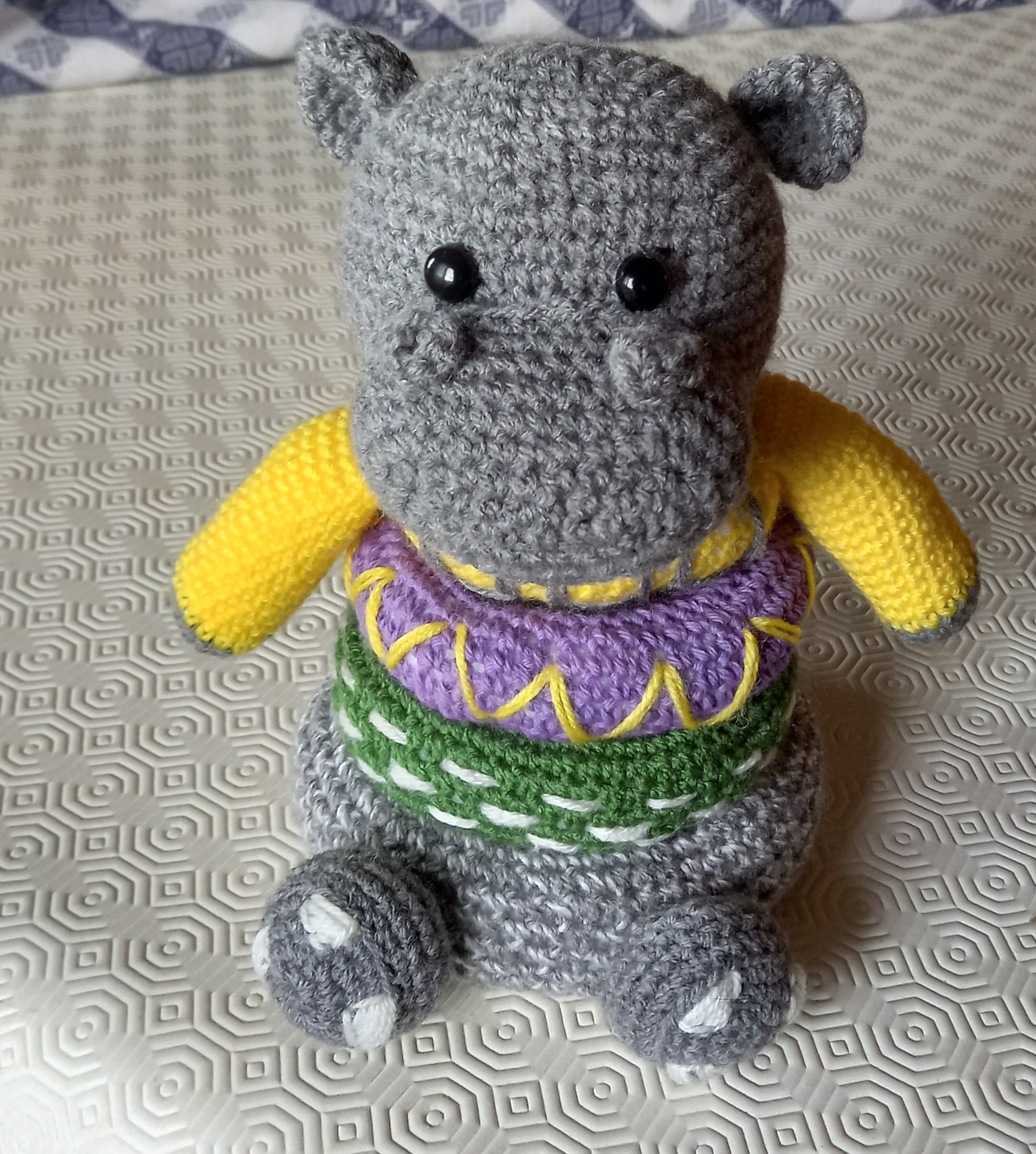 Riccio ad anelli impilabili tecnica amigurumi