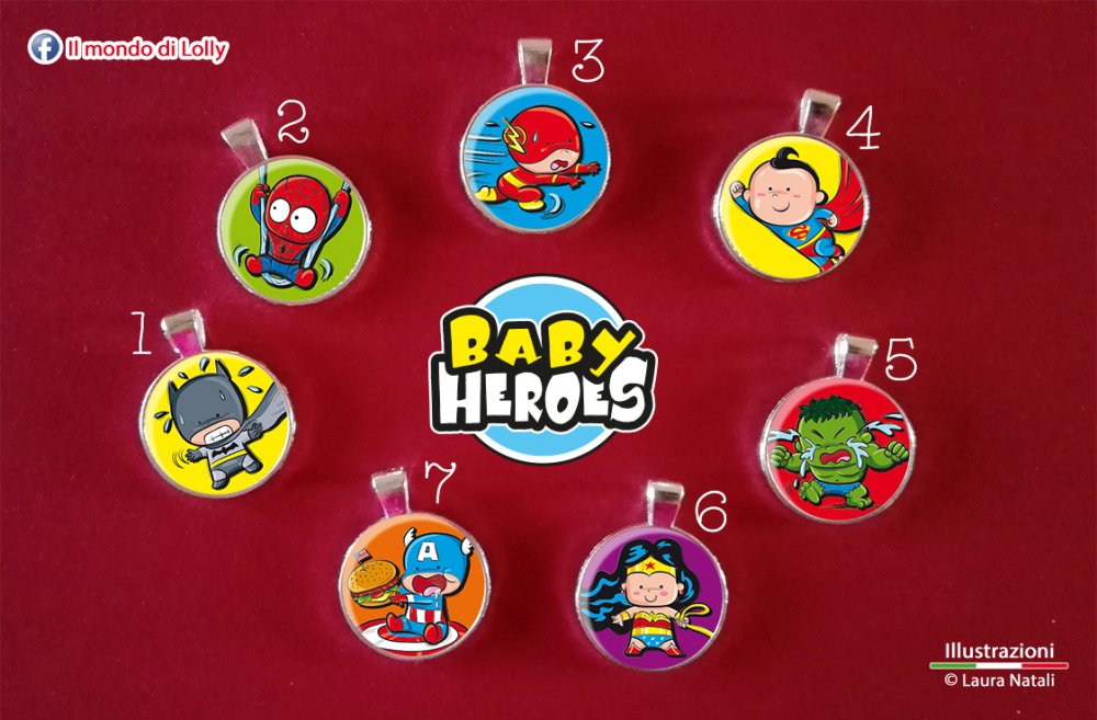 Baby Heroes Bijoux - ciondolo cameo argento placcato