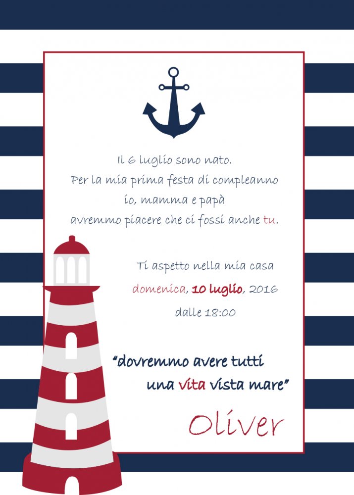 Invito Whatsapp Bambino Marinaio Save The Date Compleanno