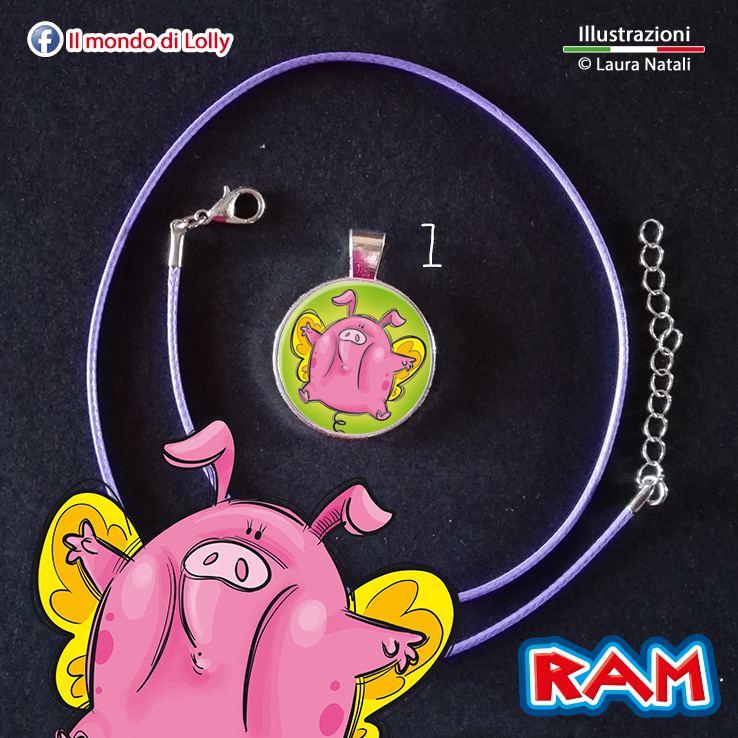 RAM Bijoux - ciondolo cameo argento placcato