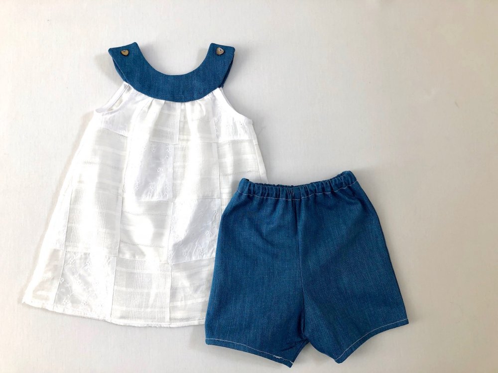 Completo mini vestito,  shorts 