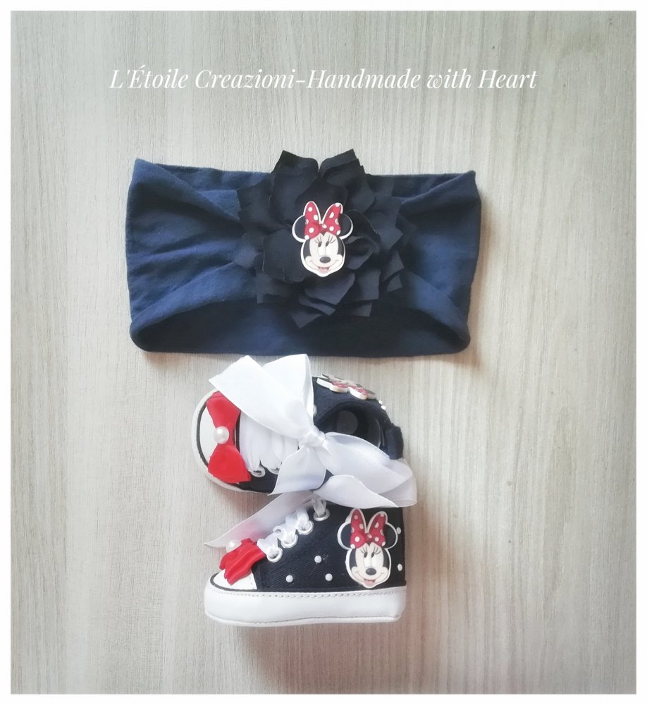 Set scarpine + fascia Minnie taglia 0/3 mesi 