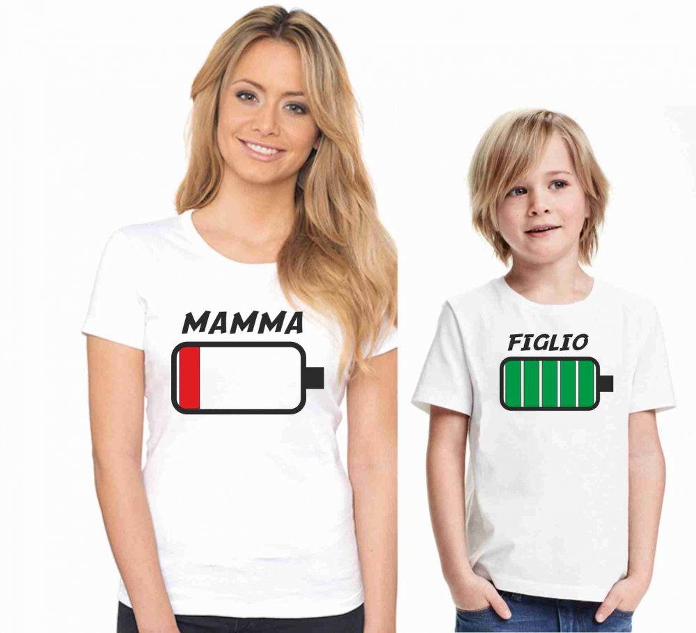 Kit due magliette una per la mamma e uno per il figlio/a