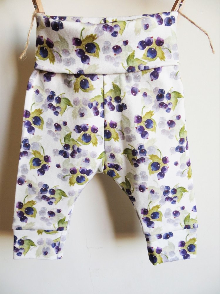 Pantaloni baby cotone Bio - Fantasia Ribes  0/3 mesi