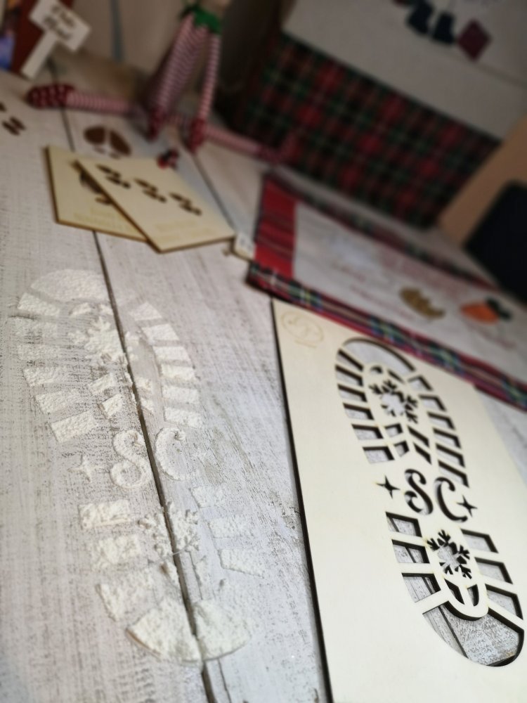 STENCIL LEGNO ORMA BABBO NATALE