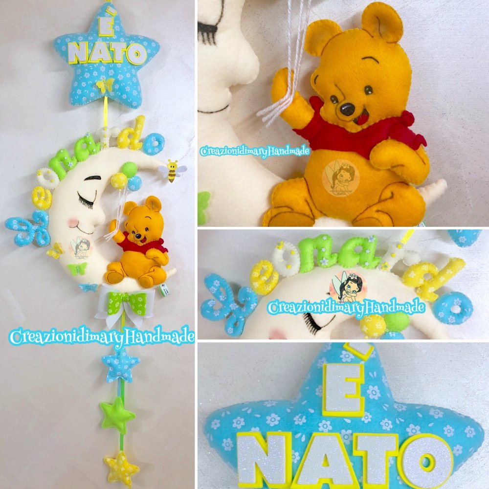 Fiocco nascita Winnie the Pooh