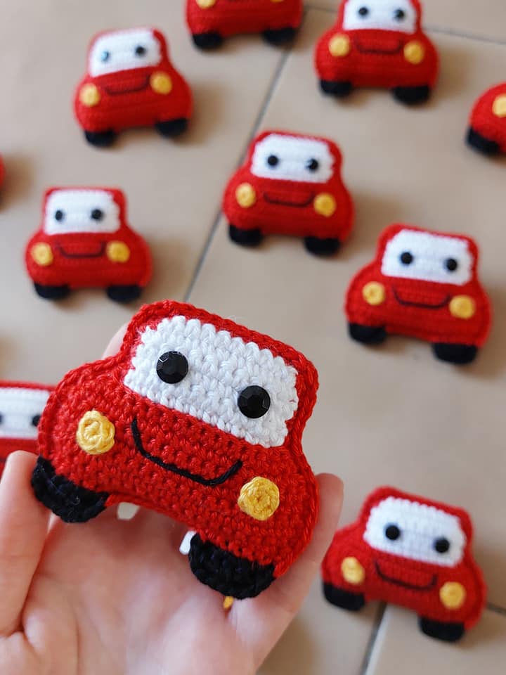 Cars Saetta McQueen all'uncinetto