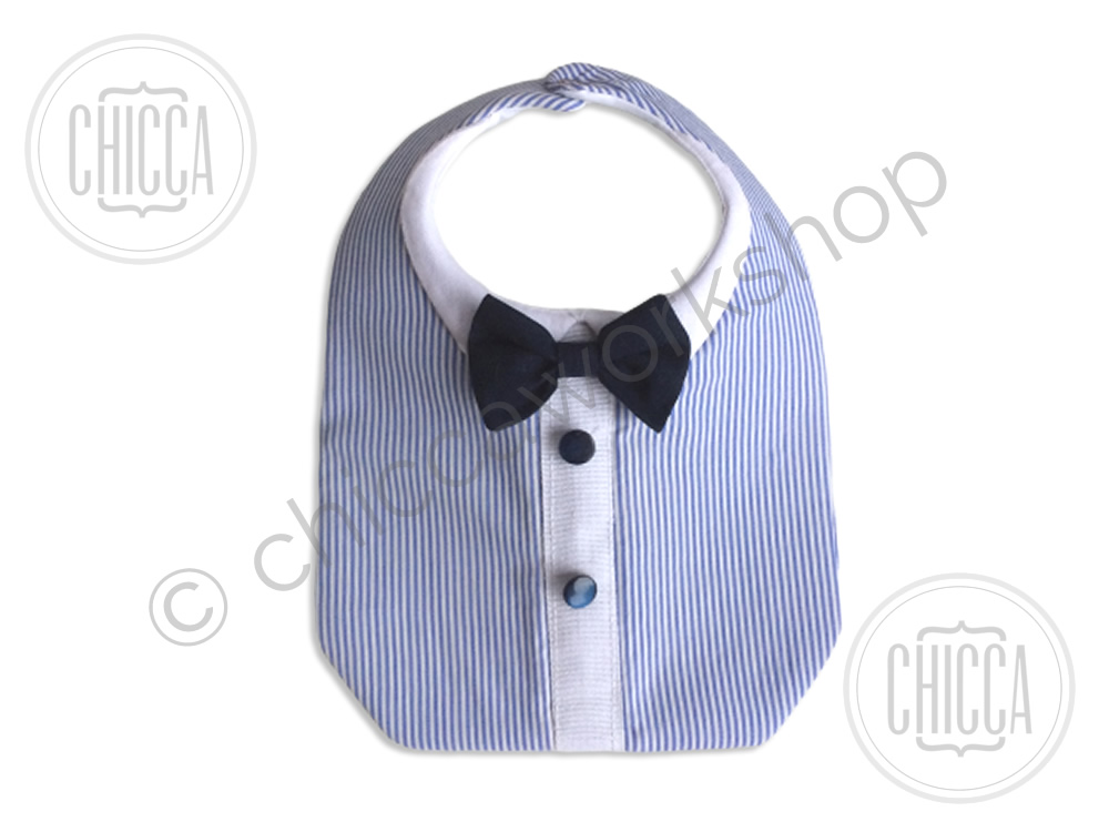 Bavaglino a Camicia 100% cotone  Assorbente  Personalizzabile