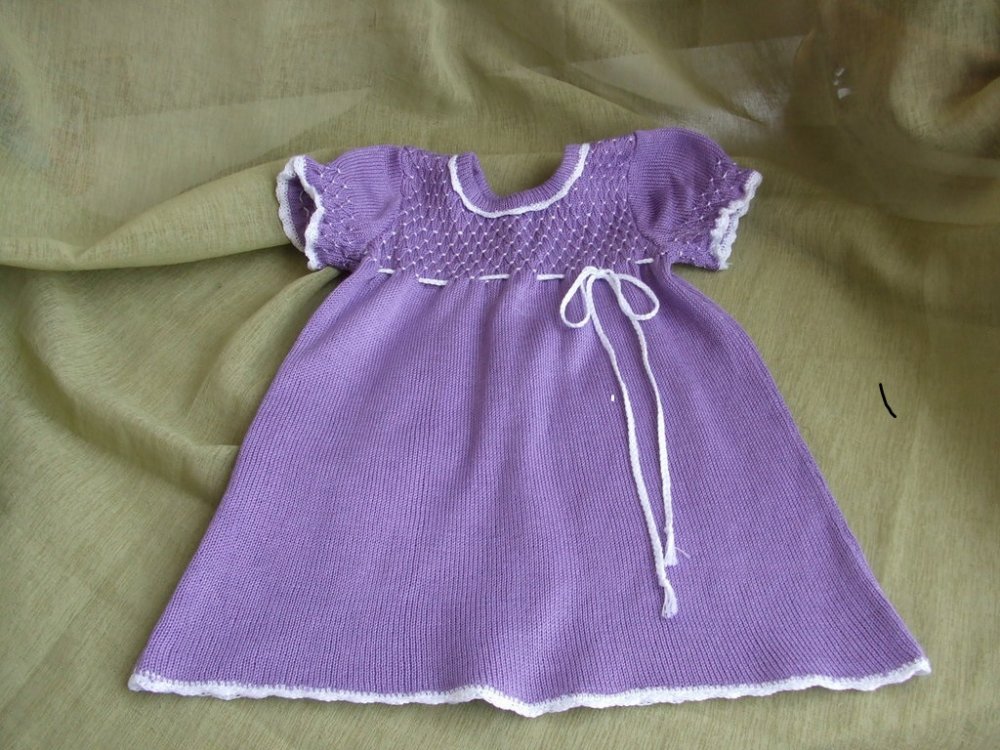 abito bimba cotone maglia lilla